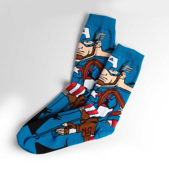 Avengers Endgame Captain America 360 Character Socks - Picture 3 of 6